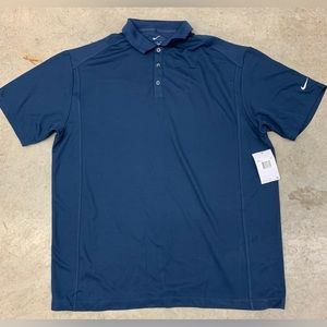 Nike Men’s Navy Blue Dri-Fit Golf Short Sleeve Collared Polo NEW w/ Tag L XL 2XL